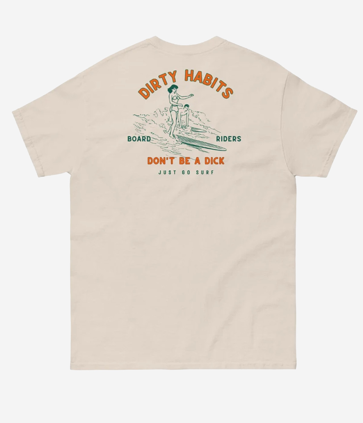 Dirty Habits Lekker Tee Creme achterkant